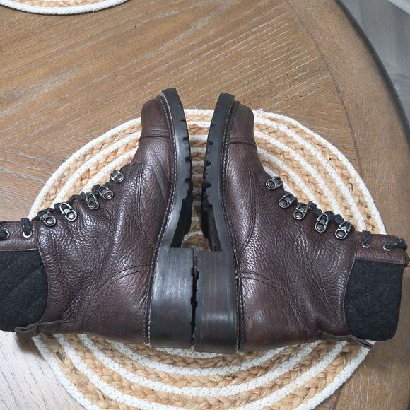 Frye Samantha Hiker, Combat Mid Calf, Brown Lace Ups, Size 7.5B - Picture 6 of 9